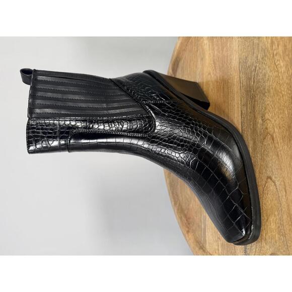 NWB H Halston Women's Charlotte Ankle Boots Black US Size 9 - Picture 6 of 11